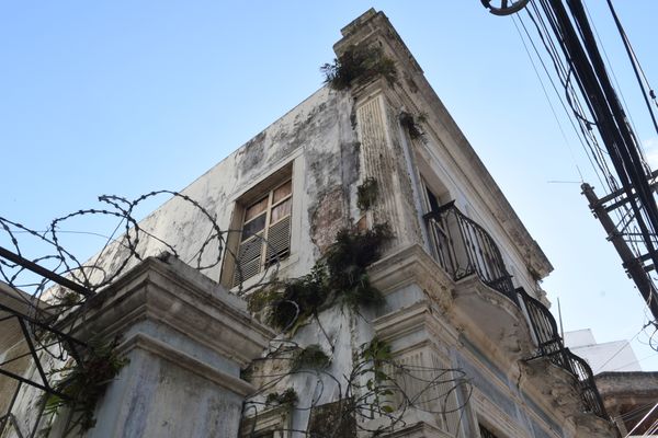 Mato toma conta do prédio da antiga Escola São Vicente, na Cidade Alta, Vitória por Carlos Alberto Silva