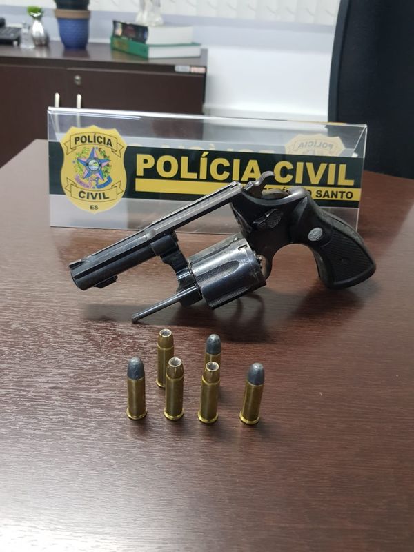 Revólver calibre 38 apreendido na casa de Joelson, em Belvedere