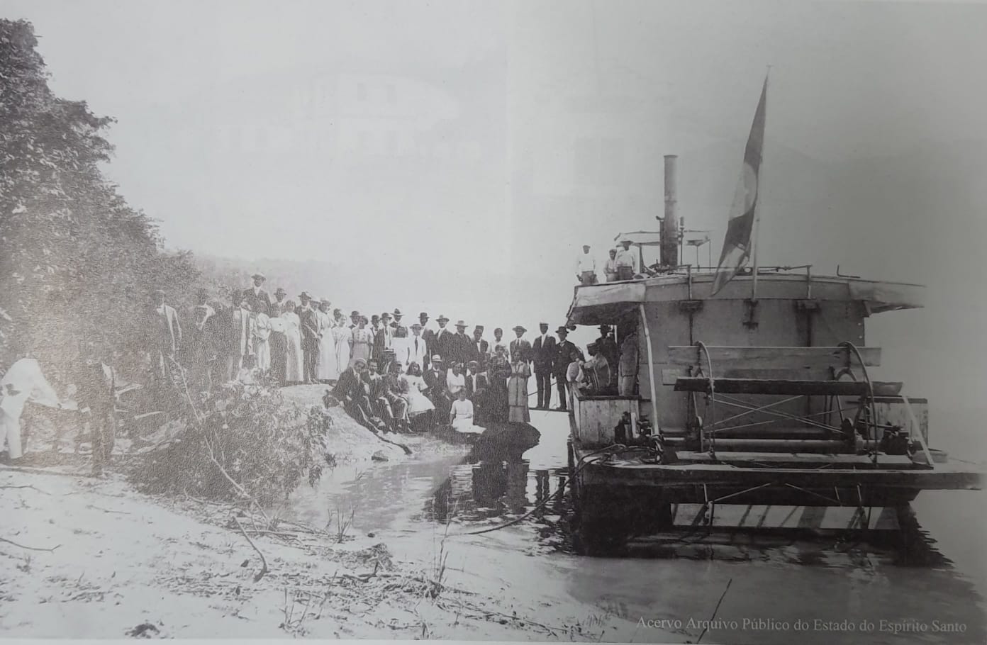 Embarque no vapor Milagre em 1908