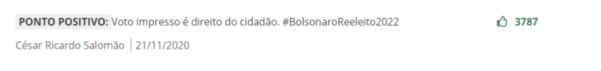 Passando a Limpo: É enganoso afirmar que resultado de enquete sobre voto impresso reflete opinião da população