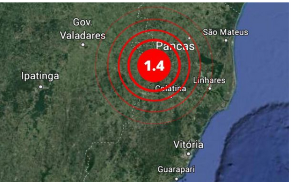 Tremor de terra com magnitude de 1.4 é registrado em Pancas