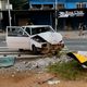 Imagem - Carro derruba poste em acidente na BR 262 em Cariacica
