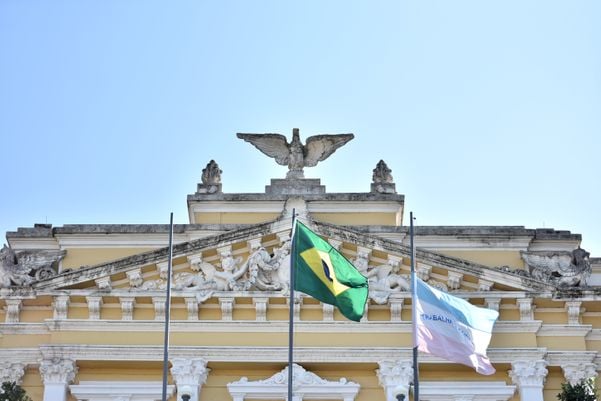 Vista geral do Palácio Anchieta, na Cidade Alta em Vitória. Sede do Governo Estadual.