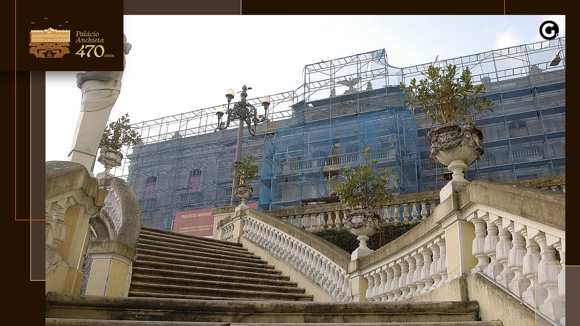 Restauração da parte externa do Palácio Anchieta teve início em 2004