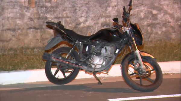 Moto utilizada pelo suspeito para cometer o assalto