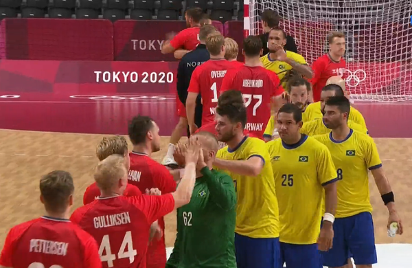 Brasil foi derrotado pela Noruega no handebol masculino