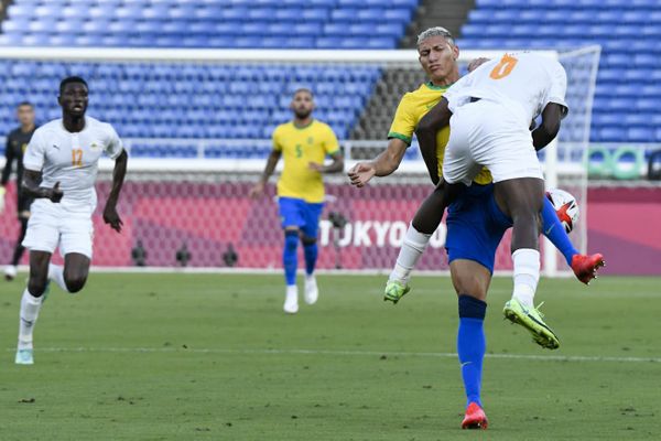 Brasil e Costa do Marfim, pela segunda rodada do futebol masculino por Vitor Jubini