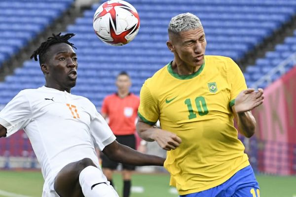 Brasil e Costa do Marfim, pela segunda rodada do futebol masculino por Vitor Jubini