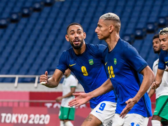 Brasil e Arábia Saudita no estádio de Saitama, pela terceira rodada da fase de grupos das Olimpíadas por Vitor Jubini