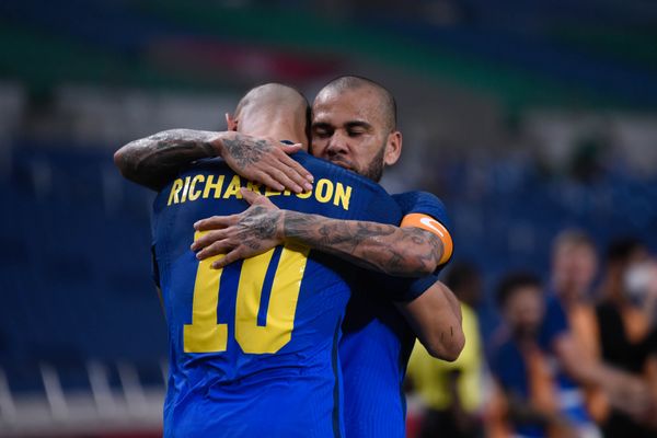 Brasil e Arábia Saudita no estádio de Saitama, pela terceira rodada da fase de grupos das Olimpíadas por Vitor Jubini