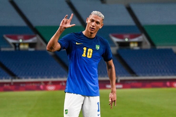 Richarlison marcou o segundo gol da seleção brasileira sobre a Arábia Saudita