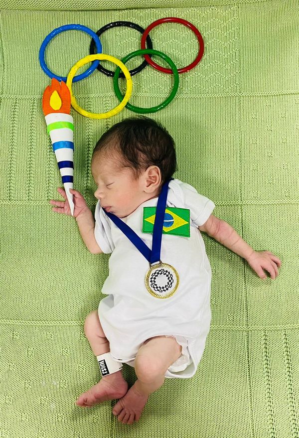 Bebês de UTI se fantasiam para lembrar Olímpiadas por Hospital e Maternidade São José / Divulgação 