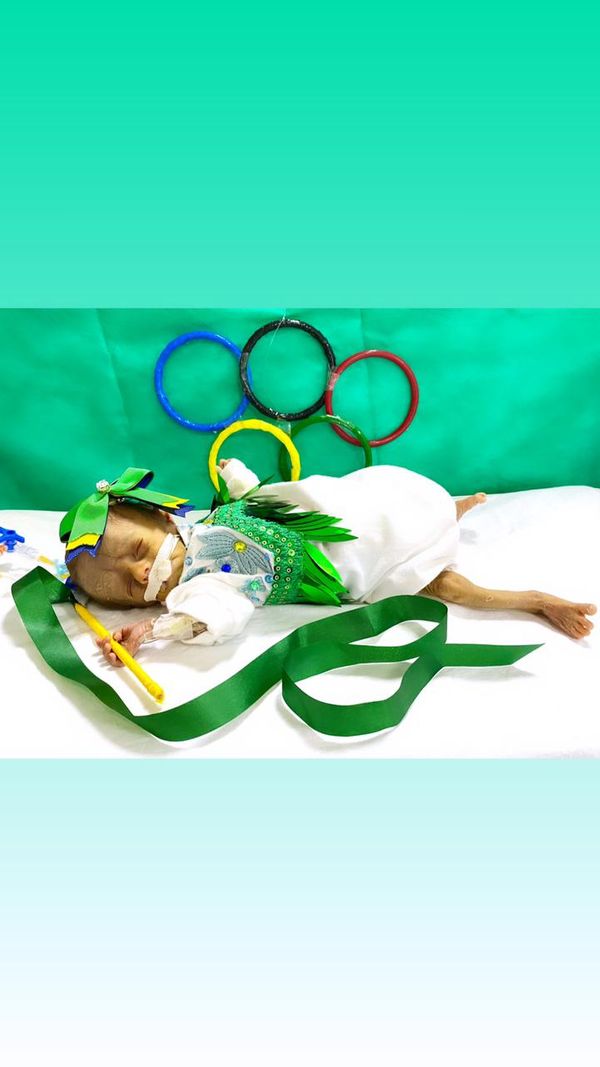 Bebês de UTI se fantasiam para lembrar Olímpiadas por Hospital e Maternidade São José / Divulgação 