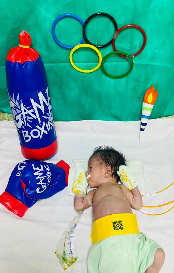 Bebês de UTI se fantasiam para lembrar Olímpiadas por Hospital e Maternidade São José / Divulgação 