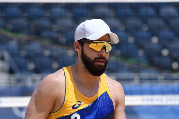 A dupla de vôlei de praia Bruno Schmidt perde para dupla letã e é eliminada das olimpíadas de Tóquio nas oitavas de final do torneiro por Vitor Jubini