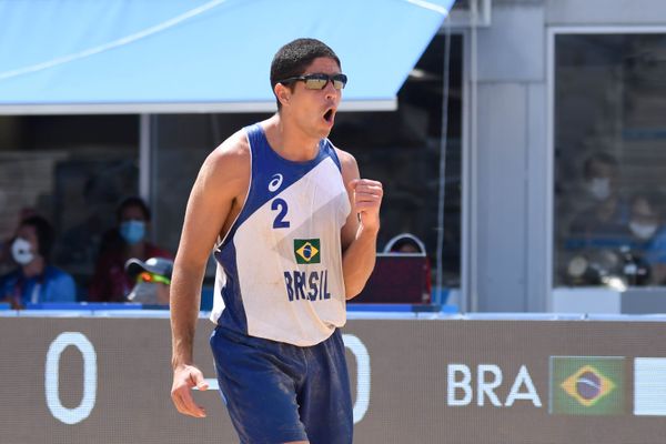 A dupla de Vôlei de Praia ALison e ÁLva por Vitor Jubini