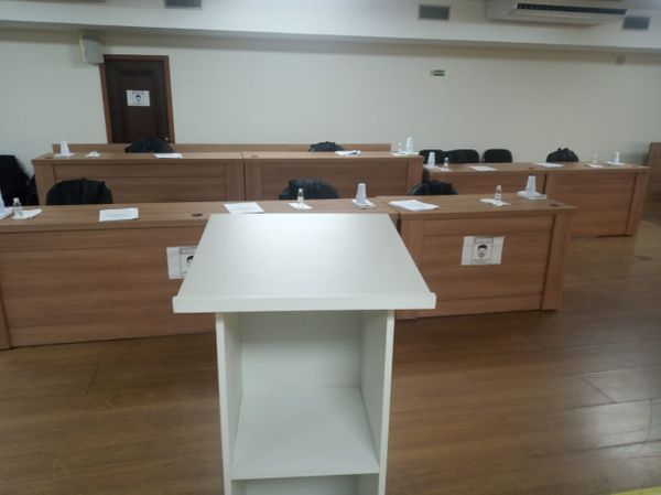 Plenário do fórum criminal onde acontece o julgamento de Marcos Venicio Moreira Andrade por Rafael Silva