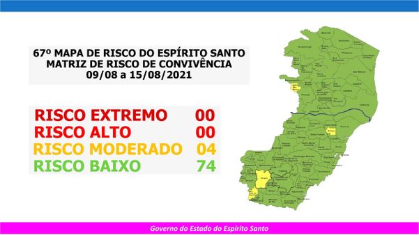 67º mapa de risco do Espírito Santo