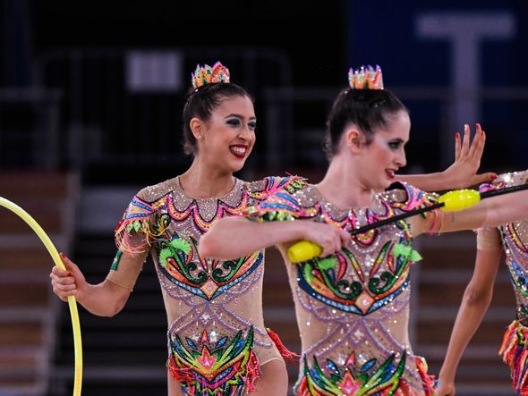 As capixabas Geovanna Santos e Déborah Medrado fazem parte da equipe de ginástica rítmica do Brasil em Tóquip por Vitor Jubini