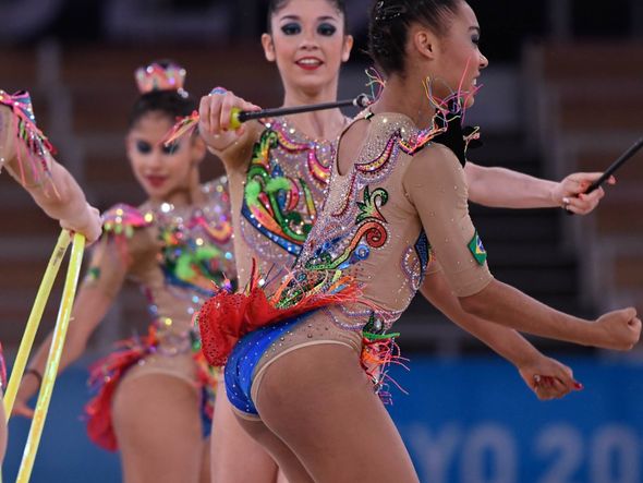 As capixabas Geovanna Santos e Déborah Medrado fazem parte da equipe de ginástica rítmica do Brasil em Tóquip por Vitor Jubini
