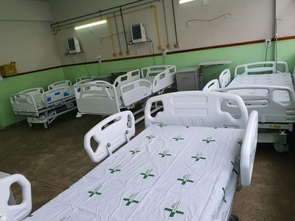 Enfermaria de Covid do Hospital Geral de Linhares (HGL) sem pacientes