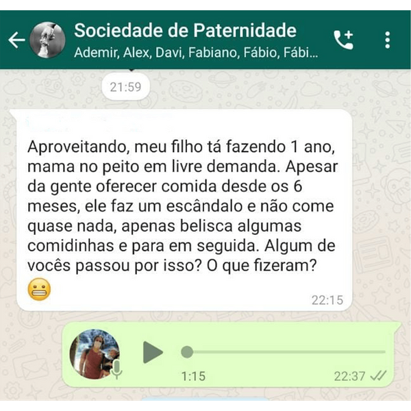 Pais criam compartilham informações sobre paternidade em grupo de WhatsApp