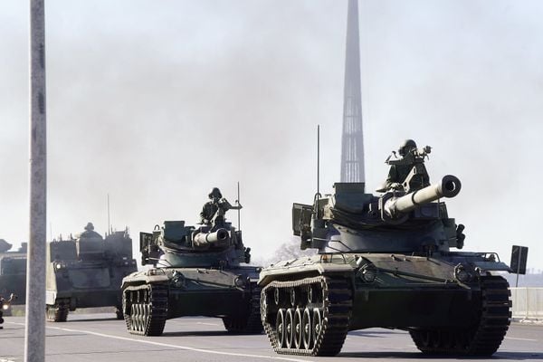Desfile Militar em frente ao Congresso por Pedro França/Agência Senado