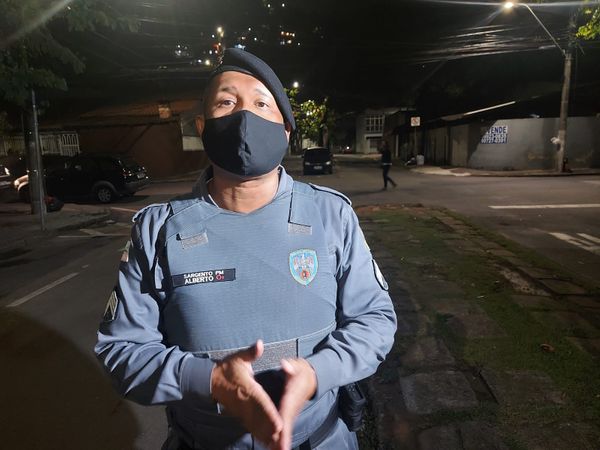 Sargento afirma ter sido xingado pela mulher que causou confusão na Praia do Canto