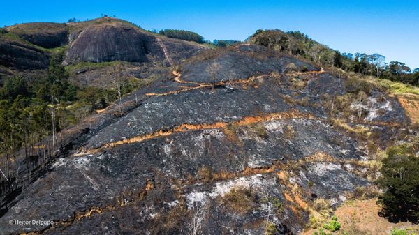 Imagens mostram estrago após incêndio em Venda Nova por Heitor Delpupo