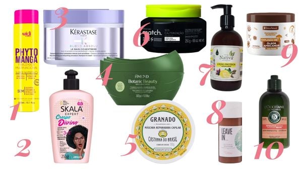 Vitrine produtos para o cabelo