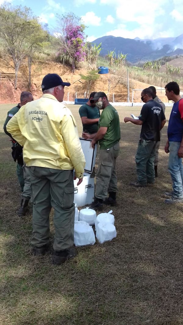 Incêndio destroi vegetação no Parque Nacional do Caparaó  por Divulgação/ Notaer