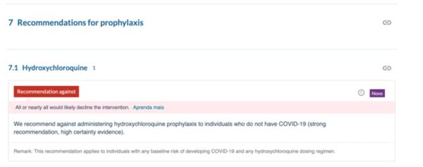 Passando a Limpo: Estudo não traz evidências que comprovem eficácia da hidroxicloroquina na prevenção à Covid-19