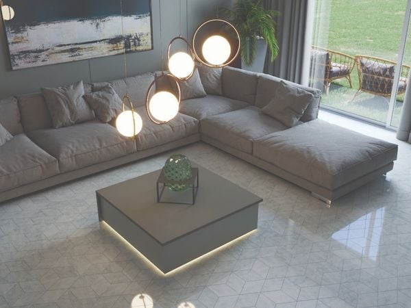 No ambiente da sala, a cor pode ser utilizada em pinturas nas paredes, papel de parede e nos móveis. por Compose/Divulgação