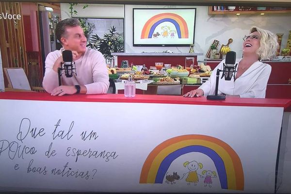 Luciano Huck e Ana Maria Braga no 