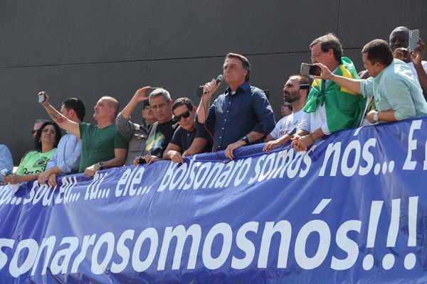 O presidente Jair Bolsonaro durante ato do 7 de setembro