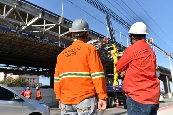 Obras na Terceira Ponte, em Vitória por Fernando Madeira