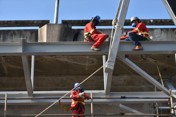 Obras na Terceira Ponte, em Vitória por Fernando Madeira