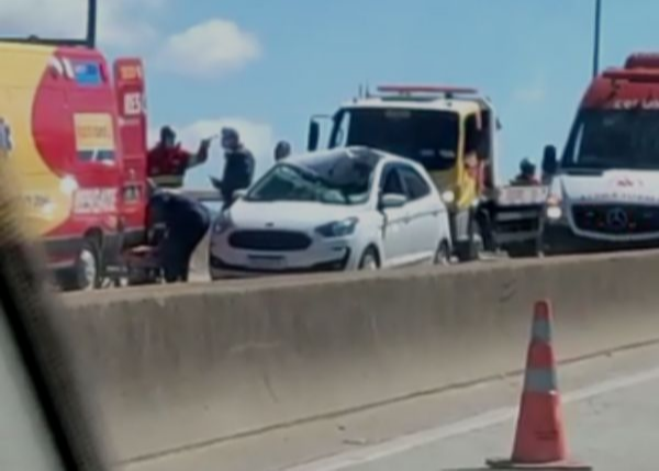 Acidente aconteceu durante a manhã do último dia 4, na Terceira Ponte. Crédito: Leitor A Gazeta