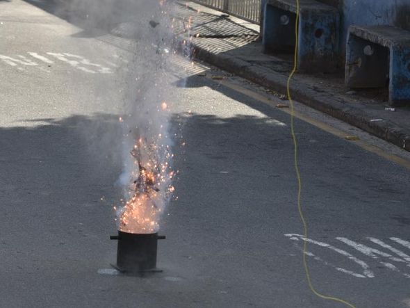 Sequência de imagens mostra momento da explosão de artefato em Andorinhas, em Vitória por Fernando Madeira