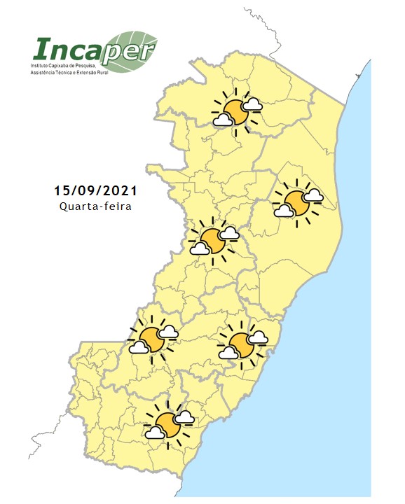 Tempo deve ser de calor e sem chuva nesta quarta (15) em todo o Espírito Santo