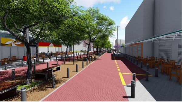 Modificações na Rua da Lama para criação de polo gastronômico por Divulgação/Prefeitura de Vitória