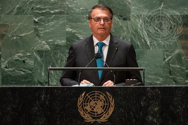Presidente Jair Bolsonaro discursa na abertura da 76ª Assembleia-Geral da Organização das Nações Unidas, em Nova York