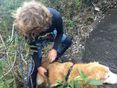 O resgate de dois cachorros em uma mata mobilizou voluntários em Domingos Martins(Arquivo Pessoal)