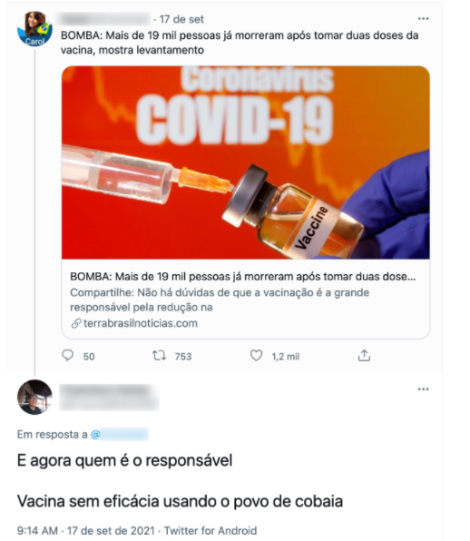 Passando a Limpo: Site usa título sensacionalista sobre morte de vacinados contra a Covid e engana leitores