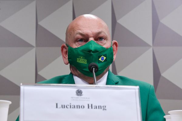Luciano Hang em depoimento na CPI da Covid