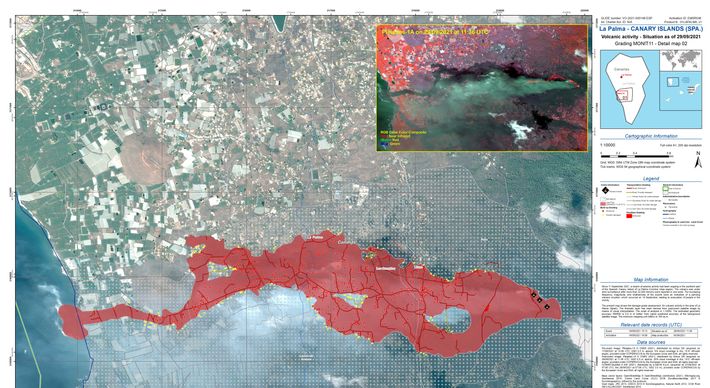 O contato da lava com o oceano forma nuvens de gases tóxicos. As autoridades destacam que os níveis estão sendo monitorados periodicamente