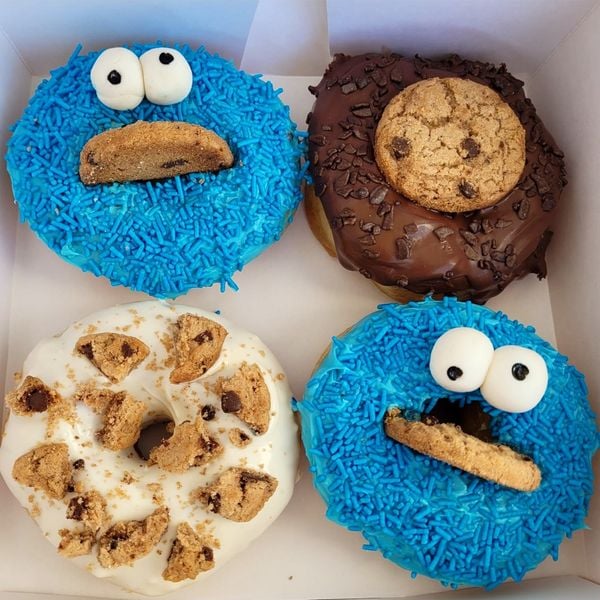 Box de donuts Cookie Monster da Cookie Crumble por Cookie Crumble/Instagram