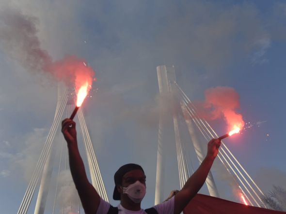 Protesto contra o governo de Jair Bolsonaro em Vitória por Vitor Jubini