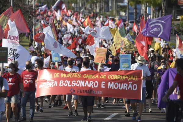 Protesto contra o governo de Jair Bolsonaro em Vitória no dia 2 de outubro de 2021