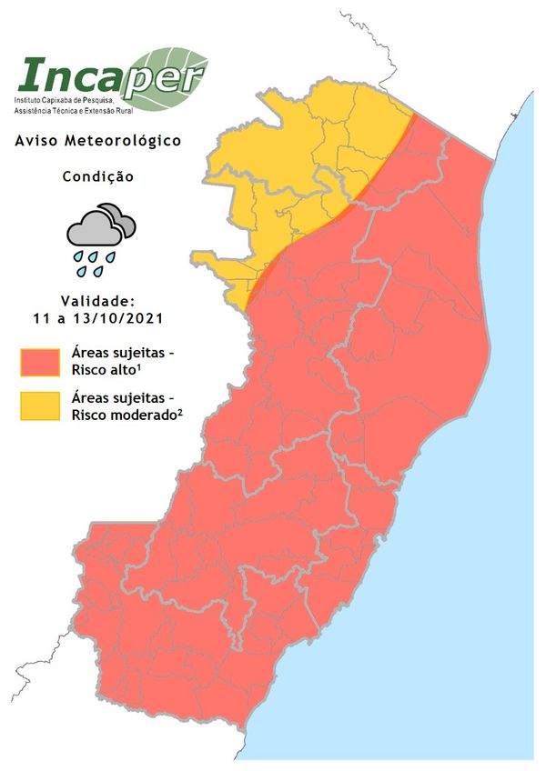 Es Tem Novo Alerta Vermelho De Chuva Forte Ate Apos O Feriado A Gazeta